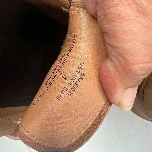 G.H. Bass Platform Lug Nubuck Suede Penny Loafers Sz 8 Camel - Picture 8 of 12